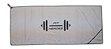 Fitness-Handtuch mit Extra-Fach, Reißverschluss + Befestigung | FIT HEROES | Fixierung am Gerät | Schnelltrocknend | enorm saugfähig | super leicht | sicher | 120 cm x 50 cm | Sport-Handtuch | Mikrofaser-Handtuch | Reise-Handtuch | - 4