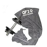 GF2.0 Fitness-Handtuch 130 cm X 50 cm für einfache Fixierung am Gerät 100 % Baumwolle mit Reißverschlusstasche Sporthandtuch fürs Sport-Studio Workout