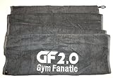 GF2.0 Fitness-Handtuch 130 cm X 50 cm für einfache Fixierung am Gerät 100 % Baumwolle mit Reißverschlusstasche Sporthandtuch fürs Sport-Studio Workout - 6