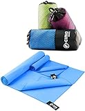 2er Set Mikrofaser Handtücher (1x 140x70cm, 1x 40x30cm) | Sport-Handtuch für Fitness, Yoga, Reisen, Camping & Freizeit| leicht, kompakt und ultra saugstark.