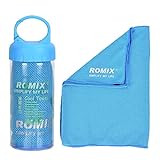 ROMIX Kühlhandtuch Fitness- und Sporthandtuch eiskalt, saugfähig, schnelltrocknend, streichelweich 30 x 90 cm