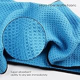 dyzd Mehrzweck-Gym Handtücher, Hohe Qualität Sport Handtuch, Mikrofaser Walf Checks Material, praktische Tragetasche aus Mesh 25 x 110 cm – Für Sport, Golf, Fitness, Camping und Strand, Reisen - 4