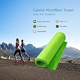 Mikrofaser Handtücher,Caloics® leichtes, schnell trocknendes saugfähiges&Antibakterielles Deodorant Mikrofaser-Badetuch 130 x 80 cm und 60 x 38cm für Reisen,Bad und Sport - 4