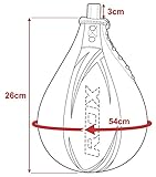 RDX Rindsleder Boxen Drehkugellagerung Boxbirne Set Drehwirbel SpeedBall Punchingbälle - 3