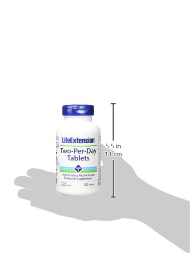 Life Extension Two-Per-Day Tabletten, 1er Pack (1 x 120 Stück) - 3