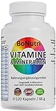 BoNutri 23 Vitamine & Mineralien Mineralstoffe 120 Kapseln Beste Qualität Konzentrat Hochdosiert konzentriert Hohe Tagesdosis 2-Monatsbedarf Glutenfrei Laktosefrei Rückgaberecht