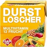 24 Packungen a 500ml Durstlöscher Quickfit Multivitamin 12 Frucht mit Strohhalm