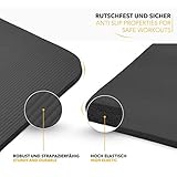 TRESKO Fitnessmatte Yogamatte Pilatesmatte Gymnastikmatte TÜV SÜD-geprüft in 6 Farbvarianten / Maße 185cm x 60cm in 2 Stärken / Phthalates-getestet / NBR Schaumstoff / hautfreundlich, anschmiegsam, kälteisolierend - 4