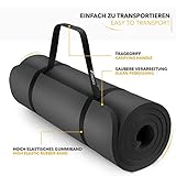 TRESKO Fitnessmatte Yogamatte Pilatesmatte Gymnastikmatte TÜV SÜD-geprüft in 6 Farbvarianten / Maße 185cm x 60cm in 2 Stärken / Phthalates-getestet / NBR Schaumstoff / hautfreundlich, anschmiegsam, kälteisolierend - 7