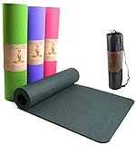 Yogamatte, SGS geprüft, umweltfreundliche TPE Yogamatte, Pilatesmatte, Gymnastikmatte inkl. Tasche, hypoallergen, hautfreundlich und rutschfest
