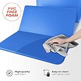 Gymnastikmatte Faltbar PVC Frei Trainingsmatte Pilatesmatte Blau oder Schwarz 180 x 60 x 1,5 cm - 3