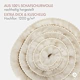 Schurwoll-Yogamatte VISHNU 75 (1.200g/m²), Schurwollmatte, Schurwolle, 200 x 75 cm - 4