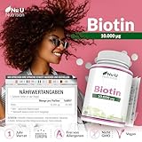 Biotin Haarwuchs – Ergänzungsmittel, 365 Tabletten (Versorgung für ein ganzes Jahr) Nu U hochdosiertes Biotin 10,000 mcg, Vitamin B7 für gesunde Haare, Nägel und Haut – für Vegetarier geeignet - 2