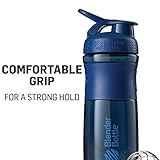 BlenderBottle Sportmixer Shaker (Fassungsvermögen 590ml, skaliert bis 500ml) – schwarz/schwarz, 1er Pack (1 x 151 g) - 3