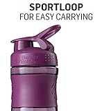 BlenderBottle Sportmixer Shaker (Fassungsvermögen 590ml, skaliert bis 500ml) – schwarz/schwarz, 1er Pack (1 x 151 g) - 4