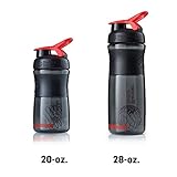 BlenderBottle Sportmixer Shaker (Fassungsvermögen 590ml, skaliert bis 500ml) – schwarz/schwarz, 1er Pack (1 x 151 g) - 7