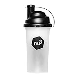 nu3 Shaker - Für Eiweiß / Protein-Shakes und andere Drinks mit Edelstahl-Federkugel und Drehverschluss