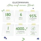 Glucomannan – 180 Kapseln – 3000mg – 30 Tage Anwendung – Sättigungskapseln – 100% Konjac Wurzel – Vit4ever - 5