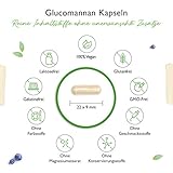 Glucomannan – 180 Kapseln – 3000mg – 30 Tage Anwendung – Sättigungskapseln – 100% Konjac Wurzel – Vit4ever - 3