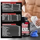 BWG Mega Muscle Weight Gainer 100% Maximum, Muscle Line, Mega Vanilla, Dose mit Dosierlöffel, 1er Pack (1 x 5000g) - 4