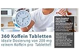 Koffeintabletten 360 Tabletten – Koffein zum Hammerpreis. hochdosiert mit 200mg. Veganer Energiekick - 3