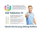 Koffeintabletten 360 Tabletten – Koffein zum Hammerpreis. hochdosiert mit 200mg. Veganer Energiekick - 7