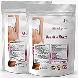 Block&Burn - 500 Kapseln Big Pack XXL - CARBBLOCKER (Kohlenhydrat-Blocker) + FATBURNER, Gewichtsreduktion - Diät - Abnehmen - 100% natürliche Inhaltsstoffe