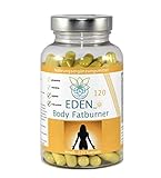 VITARAGNA Eden Body Fatburner Day 120 Kapseln, Fettverbrenner Diät-Pillen bzw Abnehm-Pillen, Unterstützung zum natürlich abnehmen auch bei Bauchfett clean, glutenfrei, sojafrei, milchfrei, erdnussfrei