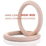 Excelvan Professionelle Einstellbare Birch Holz Gymnastik Crossfit Gym Strength Fitness Training Ringe PullUp Freiübungen