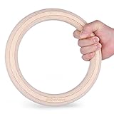 Excelvan Professionelle Einstellbare Birch Holz Gymnastik Crossfit Gym Strength Fitness Training Ringe PullUp Freiübungen - 5