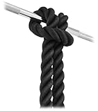 Deluxe Nylon Tau Cable 4m schwarz (St.) / Durchmesser 40mm – Mulifunktionstau mit vielseitigen Einsatzbereichen im Kraftsport - 4