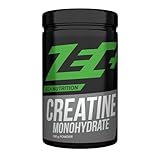 ZEC+ CREATIN Pulver MONOHYDRATE | reines Creatin Monohydrat für mehr Kraft | mehr Ausdauer | Muskelwachstum | Kraftschub | Geschmacksneutral | 500g Pulver