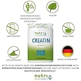 Nutri-Plus Vegan Sports Kreatin Pur 100 + Dosierlöffel – Ultrafeines Creatin-Monohydrat 500g – Neutral – Ohne Zusatzstoffe - 3