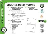 ALPHAPOWER FOOD® – ALPHAPURE® SERIES: CREATINE MONOHYDRATE 100% PURE MICRONIZED POWDER TO >200 MESH – FREE FLOW GRADE, Pure mikronisiertes, Kreatin Pulver ( Creatin Pulver ) (1x1000g Dose Abbildung 1) für 200 Anwendungen / 200 Servings - 3